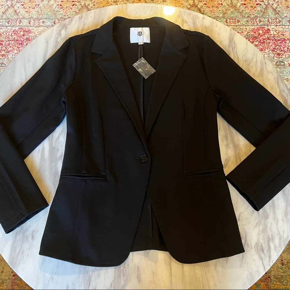 Beta brand black blazer, new with tags! Size large